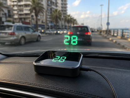 🚗 جهاز GPS HUD لعرض السرعة على الزجاج الأمامي | Smart GPS Head-Up Display