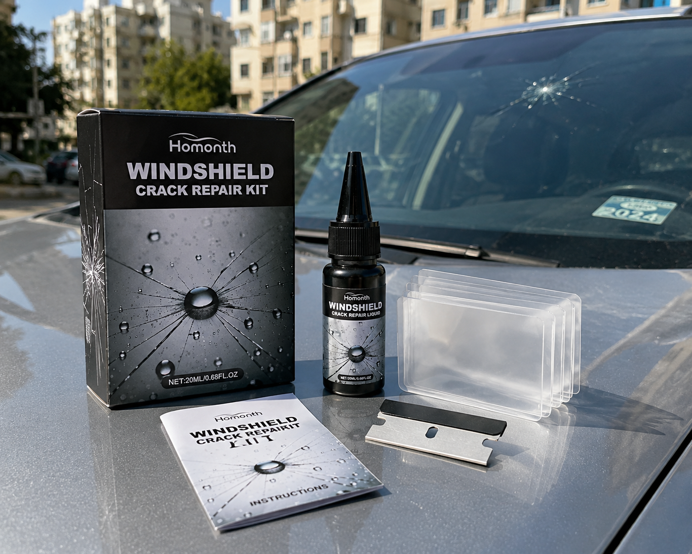 🔥 GlassFix Pro™ – طقم إصلاح شقوق وتصدّعات زجاج السيارة