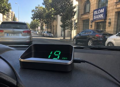 🚗 جهاز GPS HUD لعرض السرعة على الزجاج الأمامي | Smart GPS Head-Up Display